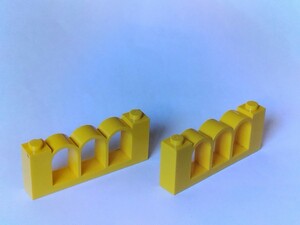 レゴ　LEGO　フェンス　2個セット　黄色　パーツ　特殊ブロック　 