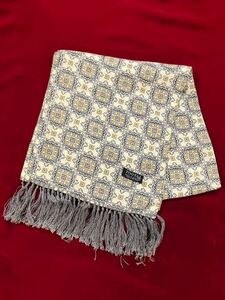  Англия б/у одежда tootal scarf vintage палец на ноге taru шарф шарф бахрома имеется Британия Vintage vintage tootal MV975