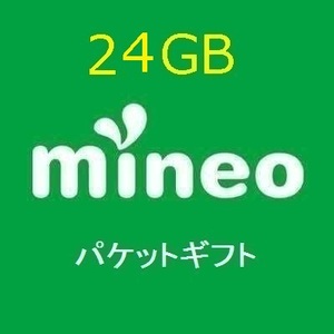 mineo マイネオ　パケットギフト コード 20GB+4GB 8000MB×3