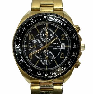 POLICE NAVY-X 10962J Gold men's watch quartz chronograph Date alarm wristwatch Police navy X 