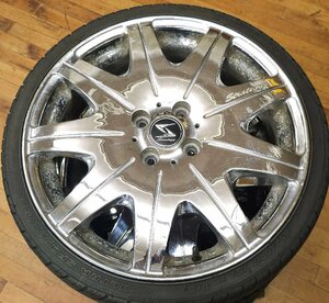 BILLET STAR JAPAN Strategy ストラテジー 17x5.5JJ +45 100x4H ハブ径約67mm NANKANG ULTRA SPORT NS-II 165/40R17 2019年製 残溝6.5～7mm