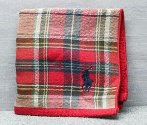 美品(未使用) ラルフローレン タオルハンカチ レッド チェック プリムフィールドブラッド ミニタオル RALPH　LAUREN