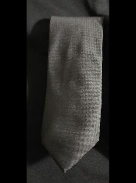 無印良品 muji ポリエステル製ネクタイ（黒無地）スーツ
