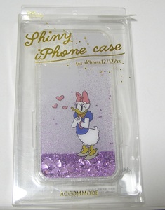 DISNEY COLLECTION ディズニー オイルシャイニーiPhoneケース 12/12Pro対応 LV：デイジーダック 訳有 モバイルケース