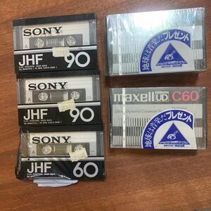 カセットテープ SONY ソニー JHF クロムポジション　cro2 マクセル　maxell UD ハイポジション　新品　未使用　7本　JAPAN 