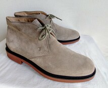 TOD’S BOOTS　MENS　トッズ　ブーツ　スウェード　グレーデザートブーツ_画像2