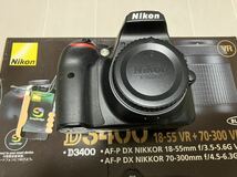 ■ケース内展示品■新品同様■Nikon D3400 70-300mm f/4.5-6.3G ED VR AF-P 18-55 VR/70-300mm f/4.5-6.3G ED VR ダブルズームキット_画像3