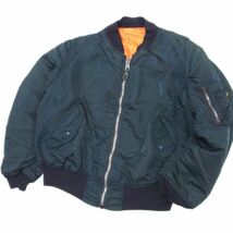 USA製 VINTAGE●ALPHA INDUSTRIES アルファ MA-1 フライト ジャケット ボンバー ミリタリー メンズ Lサイズ オーバーサイズ 1円スタート_画像1