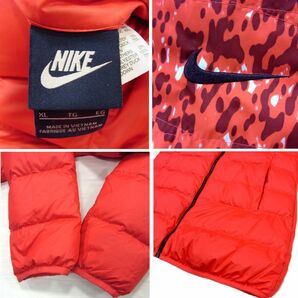 新品●NIKE ナイキ ダウン コート アライアンス ジャケット レオパード 総柄 ダウン75％ 未使用 レディース XL 大きいサイズ ベンチコートの画像9