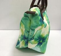 ☆LONGCHAMP ロンシャン ル・プリアージュ 花柄 ハンドバッグ トートバッグ レザー使い レディース 1円スタート_画像7