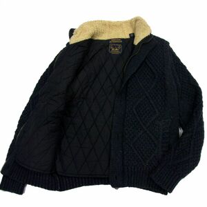 ■SCOTCH & SODA スコッチ＆ソーダ 襟ボア 中綿入り ニットジャケット 秋冬物 メンズ 1円スタート