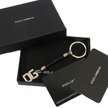 極美品 定価5万◇DOLCE&GABBANA キーリング ホルダー ロゴ ドルチェ＆ガッバーナ ギャランティーカード 箱付き ユニセックス_画像6