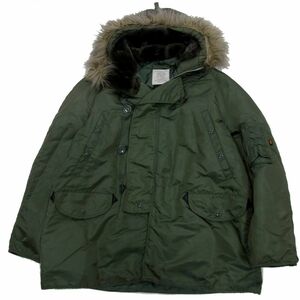 ■ALPHA INDUSTRIES N-3B フライトジャケット 中綿入 アメリカ製 冬物 メンズ アルファインダストリーズ 1円スタート