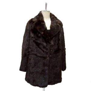 ◇Palody パロディ 高級毛皮 ミンクコート MINK FUR レディース ダークブラウン 15号 1円スタート