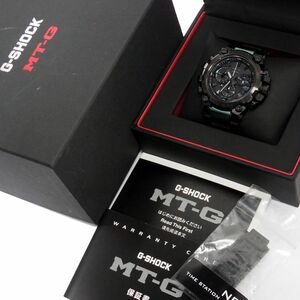 極美品 定価148,500円◇CASIO G-SHOCK MTG-B3000BD-1A2JF Bluetooth搭載 電波ソーラー メンズ腕時計 余りコマ6 箱 ケース付 動作確認済