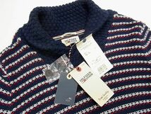 新品 定価15,400円◇TOMMY HILFIGER ショールカラー ニットセーター トミーヒルフィガー 編み込み模様 メンズ 1円スタート_画像3