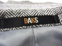 ☆DAKS ダックス カシミヤ100％ テーラードジャケット ヘリンボーン柄 メンズ 日本製 1円スタート_画像5