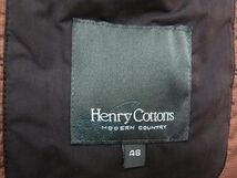 ☆Henry Cotton’s ヘンリーコットンズ 中綿入り キルティングコート 襟コーデュロイ メンズ ブラウン 1円スタート_画像9