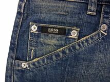 ■HUGO BOSS ヒューゴボス ジーンズ ダメージ加工 デニムパンツ インディゴデニム メンズ 1円スタート_画像3