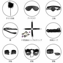 【10点セット】SM グッズ 黒 手錠 手枷 拘束具 ソフト ハード 大人 玩具 セクシー コスプレ■送料無料 ■匿名配送 ■即日発送_画像2