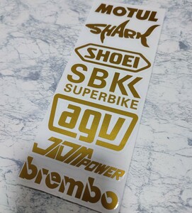  for motorcycle sticker B[ mat Brown ]MOTUL SHARK SBK SHOEI brembo JDM agv HONDA YAMAHA KAWASAKI SUZUKI Harley Indian 