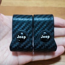 Jeep カーボン柄 ヘッドレスト フック 2P■クライスラー・ジープ ラングラー アンリミテッド グランドチェロキー コンパス レネゲード_画像7