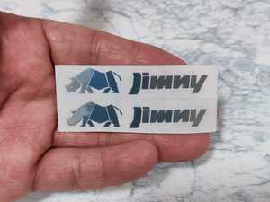 Jimny メッキ調ステッカー(大)2枚セット■SUZUKI ジムニー JB23 JB33 JB43 JB64 JB74 JA11 JA12 JA22 SJ30 シエラ■車内 小物 スマホ等に