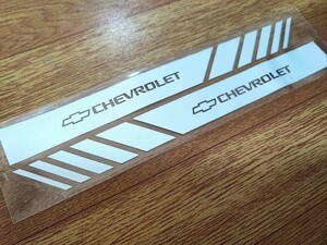  Chevrolet side door mirror sticker [ silver white ] Corvette Camaro Impala Suburban Astro Tahoe Express Avalanche 