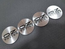 OZ Racing OZレーシング ホイール センターキャップ 50mm 4P シルバー×ブラック トヨタ 日産 ホンダ 三菱 スズキ マツダ スバル ダイハツ_画像1