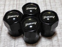 SUZUKI【Jimny】エアーバルブキャップ 4P【ブラック】ジムニー JB23 JB33 JB43 JB64 JB74 JA11 JA12 JA22 SJ30 シエラ ホイール タイヤ_画像2