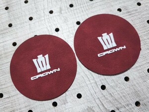 クラウン SUEDE ドリンクホルダーコースター 2P【レッドブラウン】クロスオーバー スポーツ アスリート マジェスタ S180 200 210 220 350