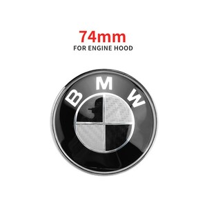 BMW リアエンブレム 74mm【ブラック×シルバーカーボン】MPerformance MSport MPower