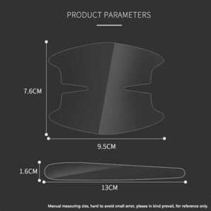 プジョー ドア傷防止ステッカー スケルトン 8P ドアハンドルプロテクター■208 308 2008 3008 508 SW 5008 RCZ RIFTER 205 206 306 406の画像4
