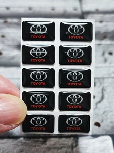 トヨタ SPORT 3Dミニステッカー 10P■プリウス クラウン ハリアー アルファード アクア ヤリスクロス ライズ RAV4 86 C-HR bB プラド