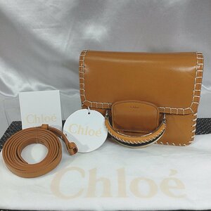 【未使用/インボイス登録店/CH】クロエ Chloe 美品 2WAY ショルダーバッグ 斜め掛け セカンドバッグ ライトブラウン　　IM0111/055