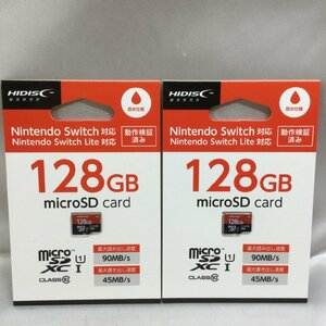 【未使用/インボイス登録店/TO】HIDISC Nintendo Switch ニンテンドースイッチ対応 128GB HDMCSDX128GSW micro SDXCカード 2枚　MZ0228-1