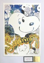 DEATH NYC アートポスター 世界限定100枚 スヌーピー SNOOPY ゴッホ 糸杉 星月夜 PEANUTS ポップアート 現代アート 限定ポスター 限定版_画像1