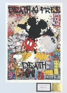 DEATH NYC アートポスター 世界限定100枚 ミッキーマウス スヌーピー SNOOPY ストリートアート バスキア アンディウォーホル 現代アート
