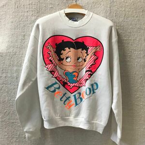 ◆美品◆Betty Boop ベティちゃん　トレーナー白　スエット　Lサイズ　フルーツオブサルーム　 スウェット ビンテージ