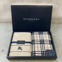 [2-100] Burberry バーバリー タオルセット フェイスタオル 2枚 西川産業_画像1