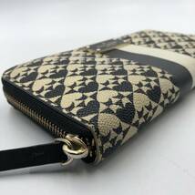 中古　kate spade　ケイト・スペード　長財布　財布　総柄　スペード柄　白　黒　ホワイト　ブラック　レディース_画像3