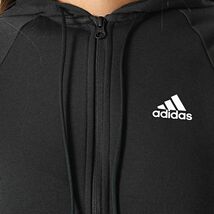 ★アディダス ADIDAS 新品 レディース 人気ライン 裏毛 トラックスーツ パーカー ジャケット 上下セット 黒 [SETH67030-L] 五 弐★QWER★_画像6