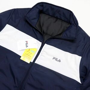 ★フィラ FILA 新品 メンズ 保温 防寒 厚手 防風 UVCUT 高品質 中綿 ウインド ジャケット 紺 Lサイズ [443360-NV-L] 一 二 弐★QWER