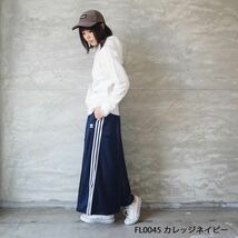 ★アディダス オリジナルス adidas お洒落 訳あり レディース ロング サテンスカート ロングスカート 紺 XXL[BFL0045-XOT] 四 零★QWER_画像9