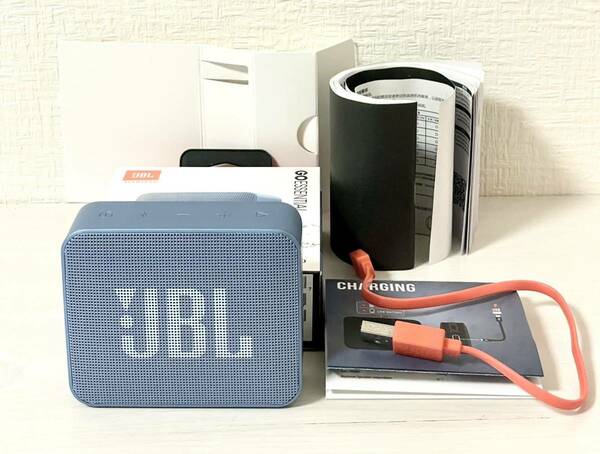 スピーカー　bluetooth JBL ブルー　GO ESSENTIAL IPX7 防水 コンパクトサイズ 軽量 未使用に近い美品 正常作動 確認済み 新品の半額以下