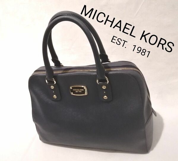 MICHAEL KORS マイケルコース レザー バッグ ネイビー ハンドバッグ