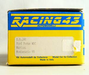 ★☆【定形外OK】未組立!RACING43 1/43 RK248 フォード Focus WRC Martini モンテカルロ 99~希少?メタルキット!~内袋未開封品[GA18A01]☆★