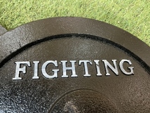 FIGHTING ROAD バーベルプレートセット 15Kg×2/10Kg×2/7.5Kg×2/5Kg×2/2.5Kg×4/1.25Kg×4/計90Kg 穴径28mm 筋トレ 「1919」_画像9