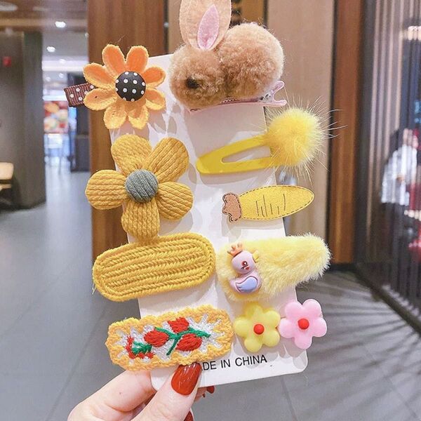ヘアピン 子供 可愛い 兎 花 豪華ヘアアクセサリー キッズ