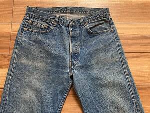 雰囲気抜群 80's W35 82cm USA製 Levi's リーバイス 501 デニム ジーンズ アメリカ製 古着 アメカジ レギュラー ヴィンテージ ヒゲ 縦落ち